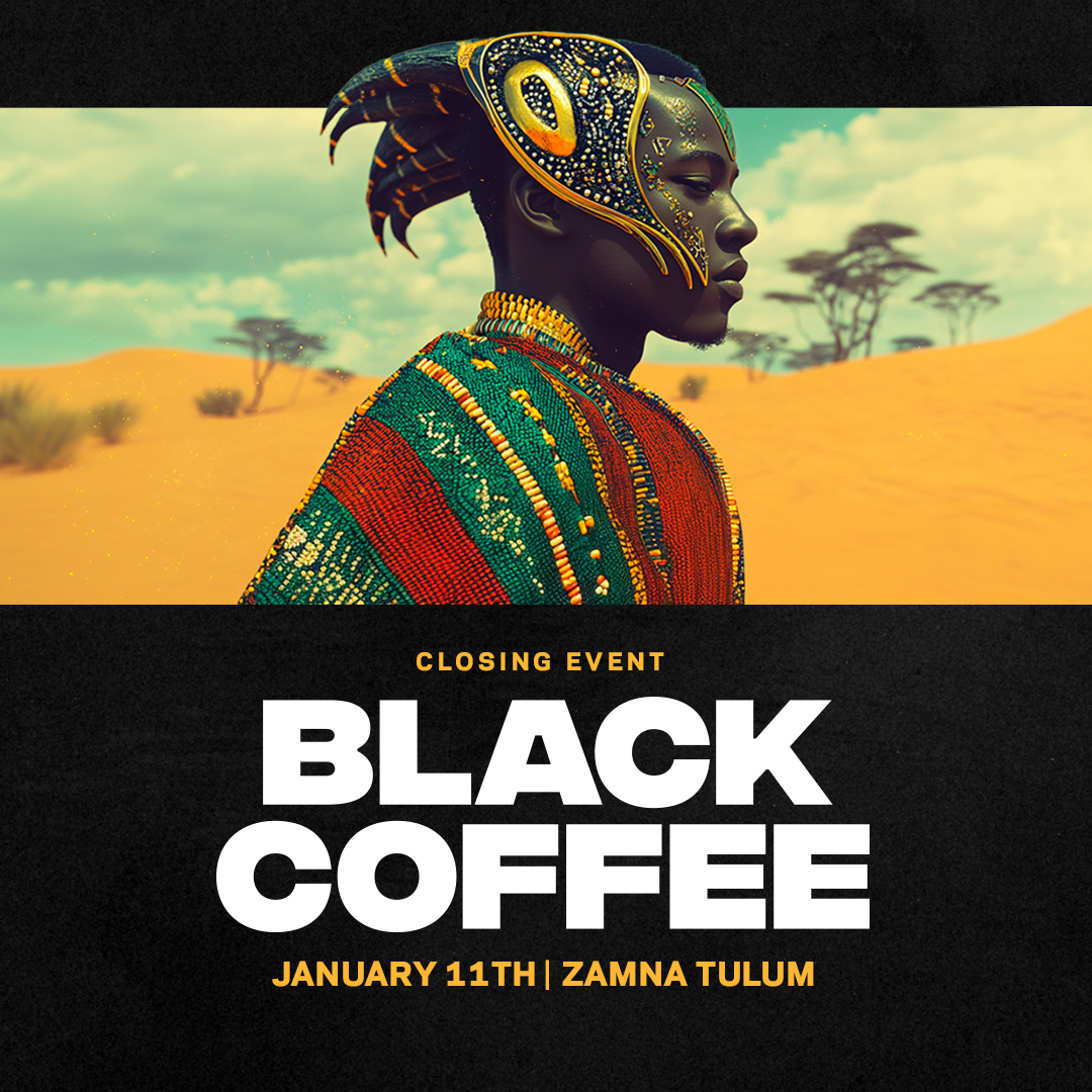 Black Coffee at Zamna Tulum Poster